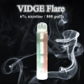 Kertakäyttöinen Vape E-Cig Device 800puff Vidge Flare